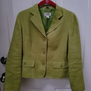 Vintage Linen Green Blazer Lime Green Blazer Pastel Green Blazer Talbots Petite